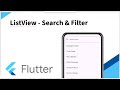 “Flutter ListView with Search & Filter | Simple & Clean UI Tutorial”