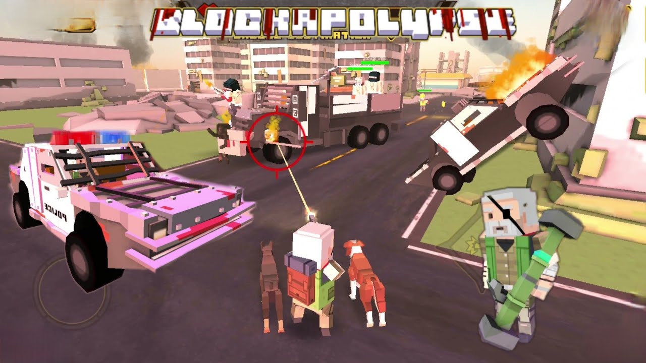 BLOCKAPOLYPSE Zombie Shooter: Old Joe and Mr Sharp have Secret Missions to Protect Survivals