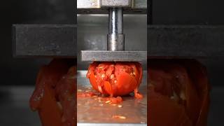 😱tomato vs hydraulic machine🤯 #viral #shorts #youtubeshorts