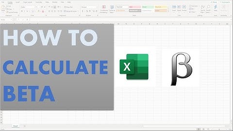 How To Calculate BETA Using Excel (Linear Regression)