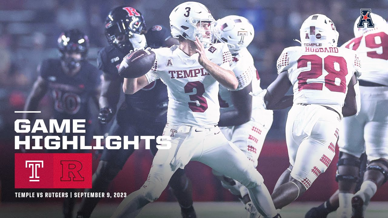 Game Highlights Temple vs Rutgers Football (September 9, 2023) YouTube