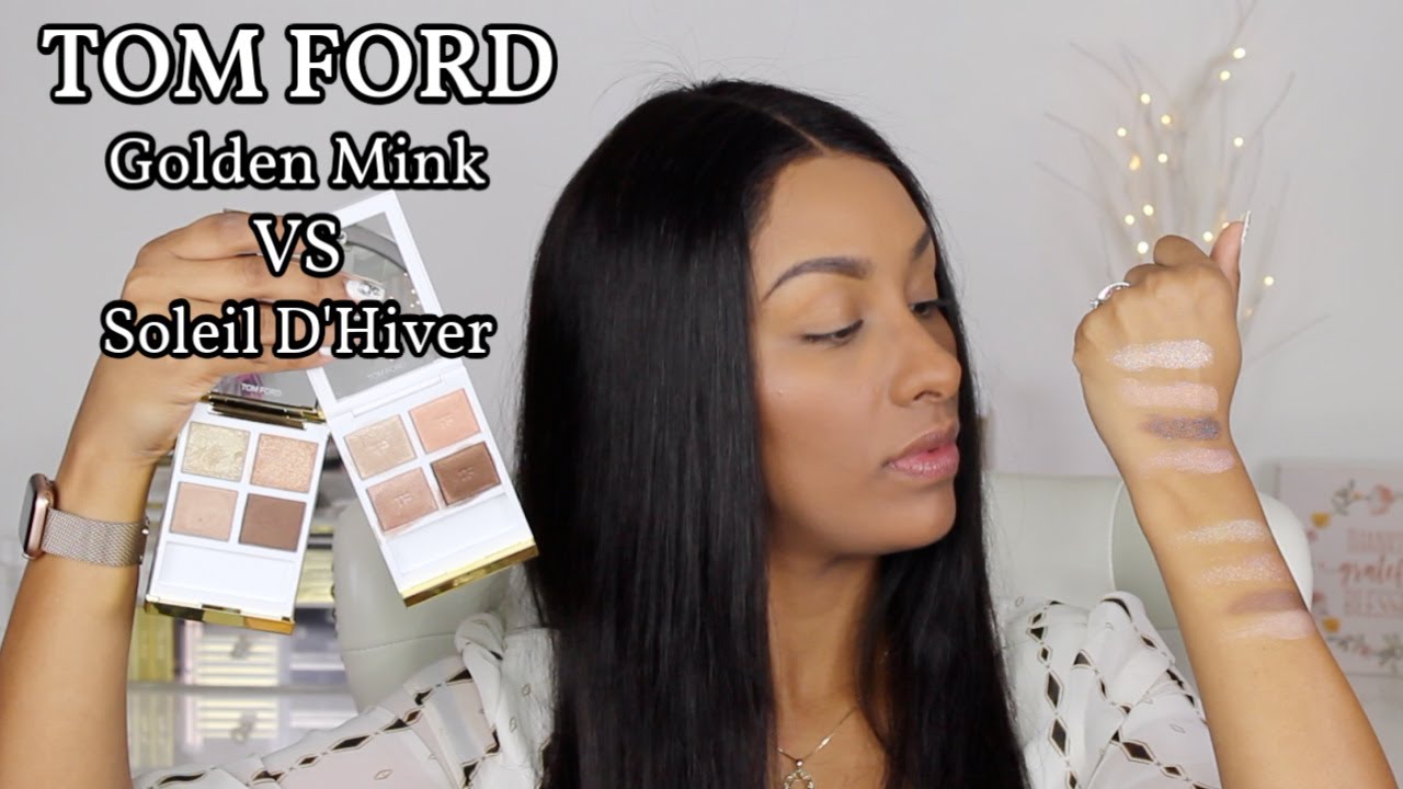 TOM FORD Soleil D'Hiver VS Golden Mink Eye Color Quad Comparisons