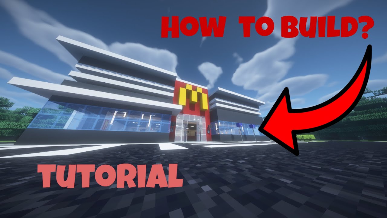 Minecraft Macaron Build How to Build a McDonald's in Minecraft - YouTube