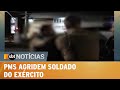 Policiais são flagrados agredindo soldado do Exército no Paraná | SBT Notícias (17/01/22)