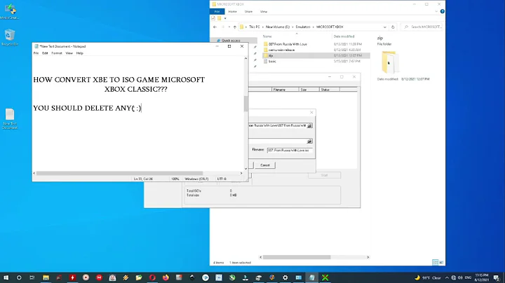 ? XEMU XBOX How To Convert XBE TO ISO
