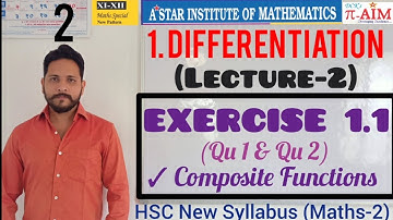 1. DIFFERENTIATION_(Lecture-2)_[Exercise 1.1 (Qu 1 & Qu 2), Composite Functions] HSC (Part-2) by DCK