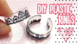 DIY plastic rings tutorial | shrink dinks | プラバンでアクセサリー作ってみた