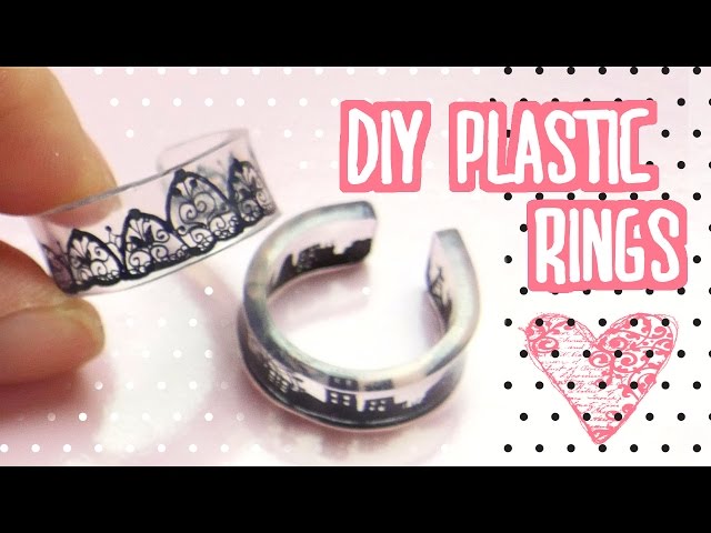 DIY plastic rings tutorial, shrink dinks