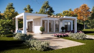 Mini CASA de 61 m² con 2 Dormitorios estilo MEDITERRANEA