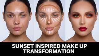 Sunset Inspired Makeup transformation by Samer Khouzami