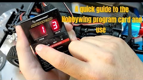 a quick guide to programming the hobbywing 1080 esc