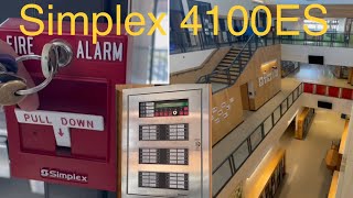 Fire alarm testing a high school with Simplex 4100-ES and smoke exhaust fan testing