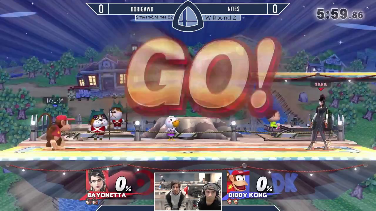 Sm4sh@Mines 82 - Dorigawd (Bayonetta) Vs. Nite$ (Diddy Kong) - Winners Round 2
