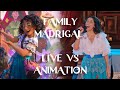 Encanto  family madrigal  live vs animation  side by side comparison stephanie beatriz