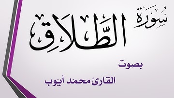 065 سورة الطلاق .. محمد أيوب .. القرآن هدى للمتقين