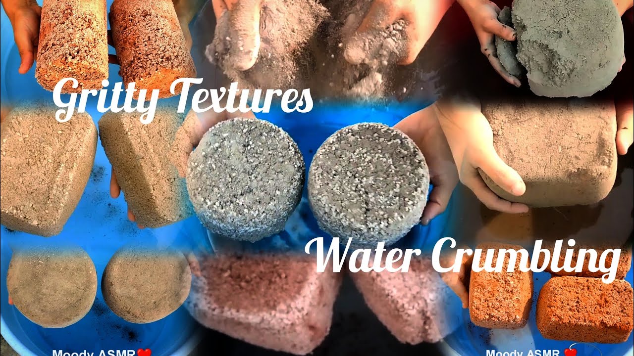Gritty Different Textures Water Crumbling 😷 Super Soft Textures 