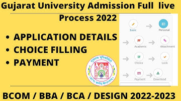 gujarat university admission process 2022 - 23 | BCOM|BBA|BCA|BSC|BA| STEP BY STEP PROCESS IN MOBILE