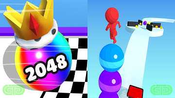 Ball Merge 2048 Vs Stack Rider Android iOS Mobile Gameplay Walkthrough 182523
