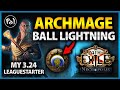 Poe 324 archmage ball lightning hierophant  my leaguestarter for necropolis full build guide