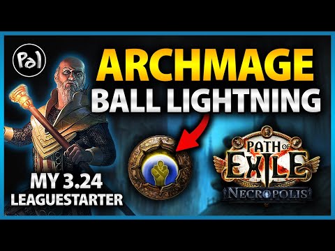 [PoE 3.24] Archmage Ball Lightning Hierophant - My Leaguestarter for Necropolis, Full Build Guide