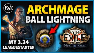 [PoE 3.24] Archmage Ball Lightning Hierophant - My Leaguestarter for Necropolis, Full Build Guide