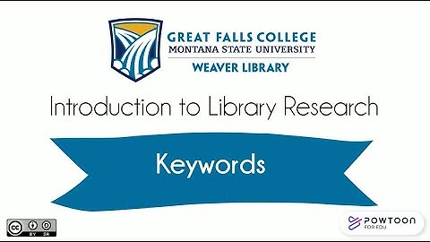 Introduction to Library Research: Keywords