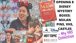 New BoxLunch Mulan Mystery Boxes + VHS Disney Store Pins + Disney Castles & My Full VHS Collection