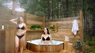 Building A Hot Shower & Bath in the Woods Off-Grid