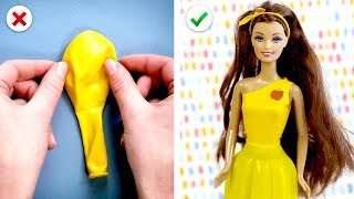 👗DIY: Roupas com Balão para Barbie e outras bonecas 