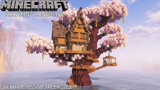Cherry Blossom Treehouse - Minecraft Relaxing Longplay (No Commentary)