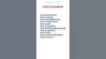 HAVE collocations in english