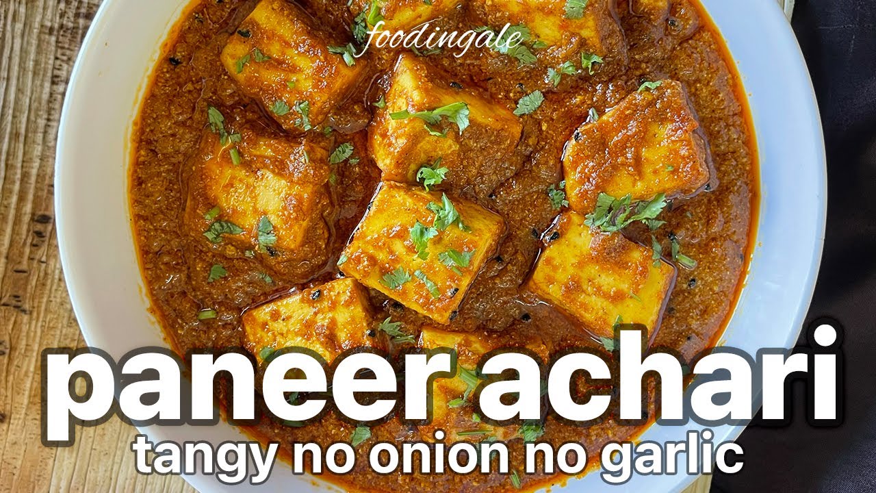 how to make achari paneer/ pickle flavoured paneer/tangy paneer recipe | Foodingale