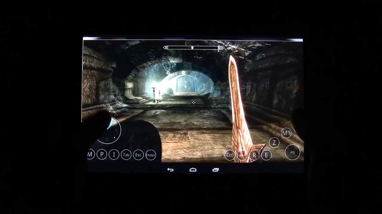 Androidタブレット Kalos でskyrimをストリーミングプレイしてみた Youtube