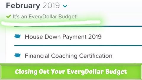 Closing Out Your EveryDollar Budget