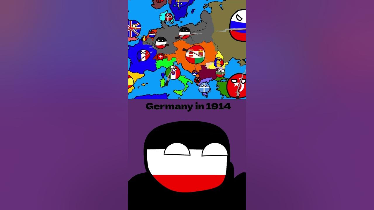 Germany in 1914 vs 1918 #shorts #countryballs #sad #freaks