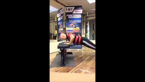 FMS Trunk Stability corrective exercise; Incline Push up.