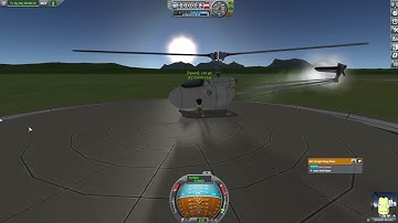 Helicopter with swashplate and juno turbine in Kerbal Space Program