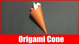 How to Make a Paper Cone | How to Roll Paper into a Cone Snack Box | Easy Origami Tutorial