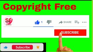 YouTube Subscribe button green screen | no copyright | use in your video||