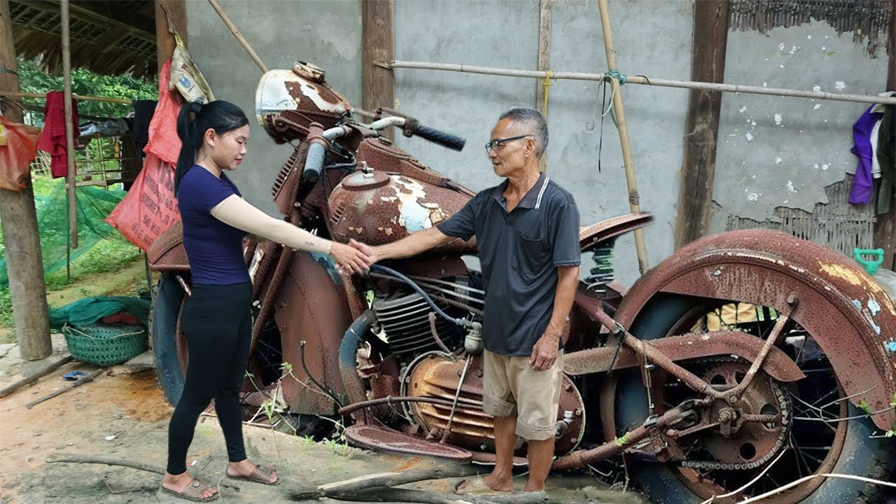 Girl Restores NOVIA INDONESIA 150cc Abandoned for 20-Years Bought From 85-year-old Man