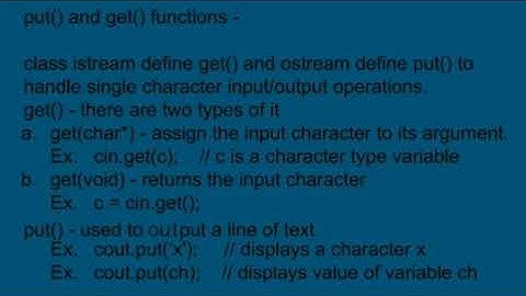 Console I/O and Unformatted I/O : Managing Console I/O
