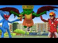Hero Nick Ironman And Huggy Wuggy Vs Giant Doll Squid Game zombies - Scary Teacher 3D Protect City