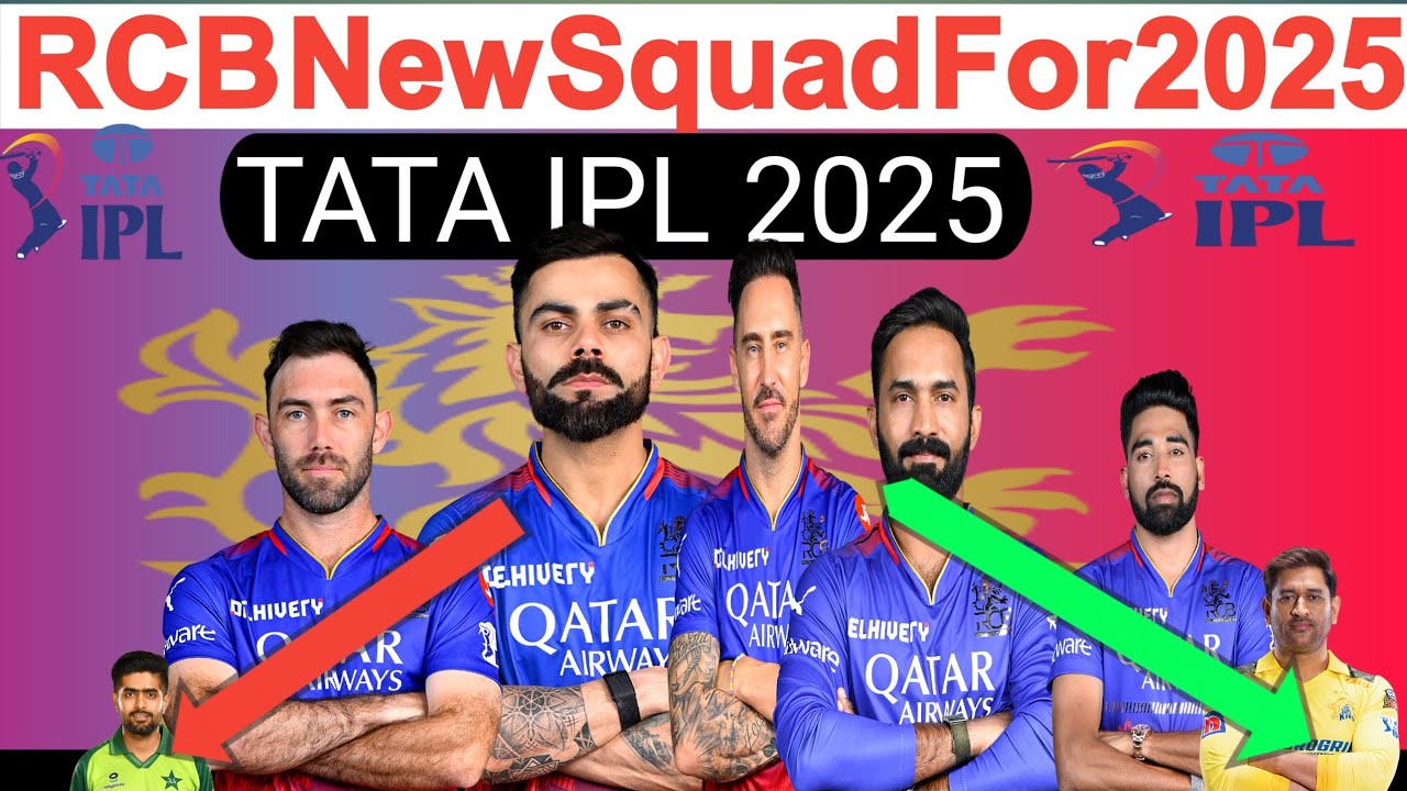 RCB New Squad For 2025ipl Royal Challenger Bangluru New Squad For IPL RCB New Squad For 2025ipl Royal Challenger Bangluru New Squad For IPL