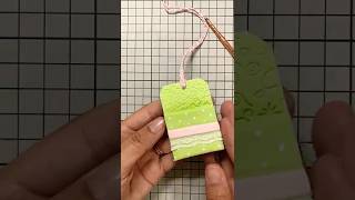 Tag en porcelana fria con bolsillo. Decoración fácil. Etiquetas  #porcelanafria #diy #manualidades