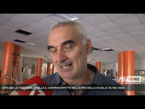 ESPLODE LA TUBATURA, CROLLA IL CONTROSOFFITTO NELL'ATRIO DELLA SCUOLA | 15/09/2022