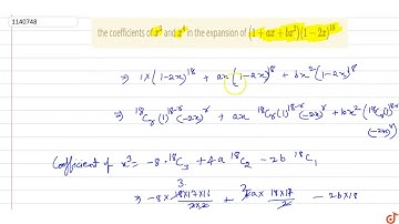 the coefficients of `x^3` and `x^4` in the expansion of `(1+ax+bx^2)(1-2x)^18`