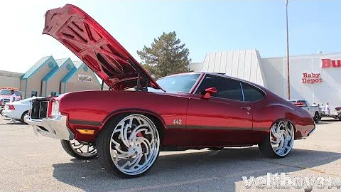 Veltboy314 - Candy Red Olds 442 Cutlass Tucking 26" Amani Wheels - 2K17 Midwest Fest Car & Bike Show