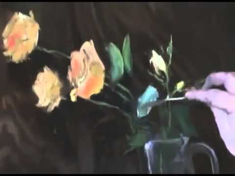 Artiste Igor Sakharov Yellow Rose Bouquet Nouvelle Bob Ross Russie