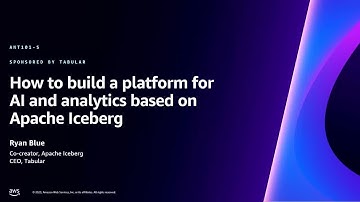 AWS re:Invent 2023 - How to build a platform for AI and analytics based on Apache Iceberg (ANT101)
