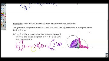 Section 9-9 Video 2- Area of the Region Bounded by Two Polar Curves